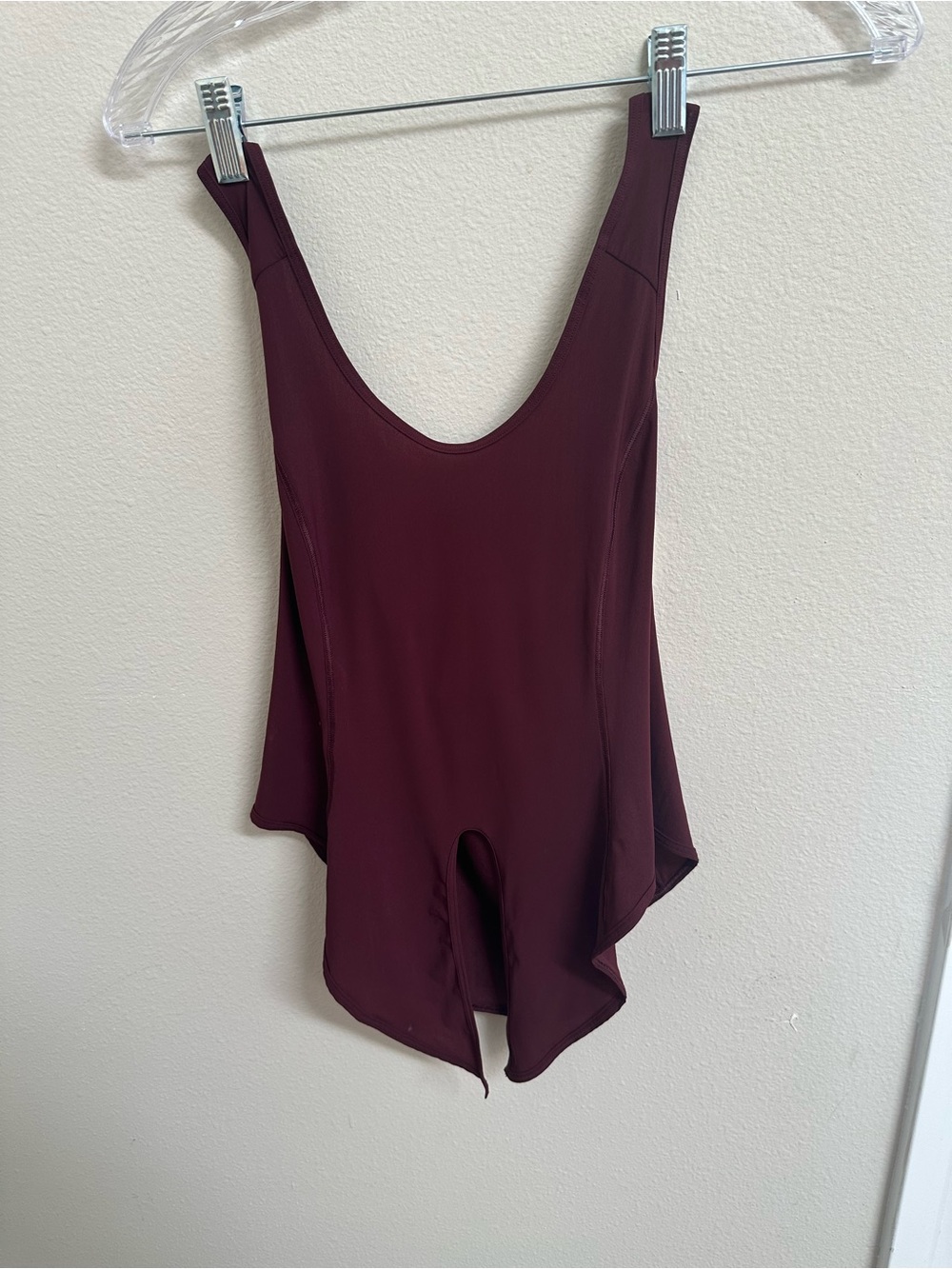 lululemon athletica Deep Burgundy Scoop-Back with cross back Shirt